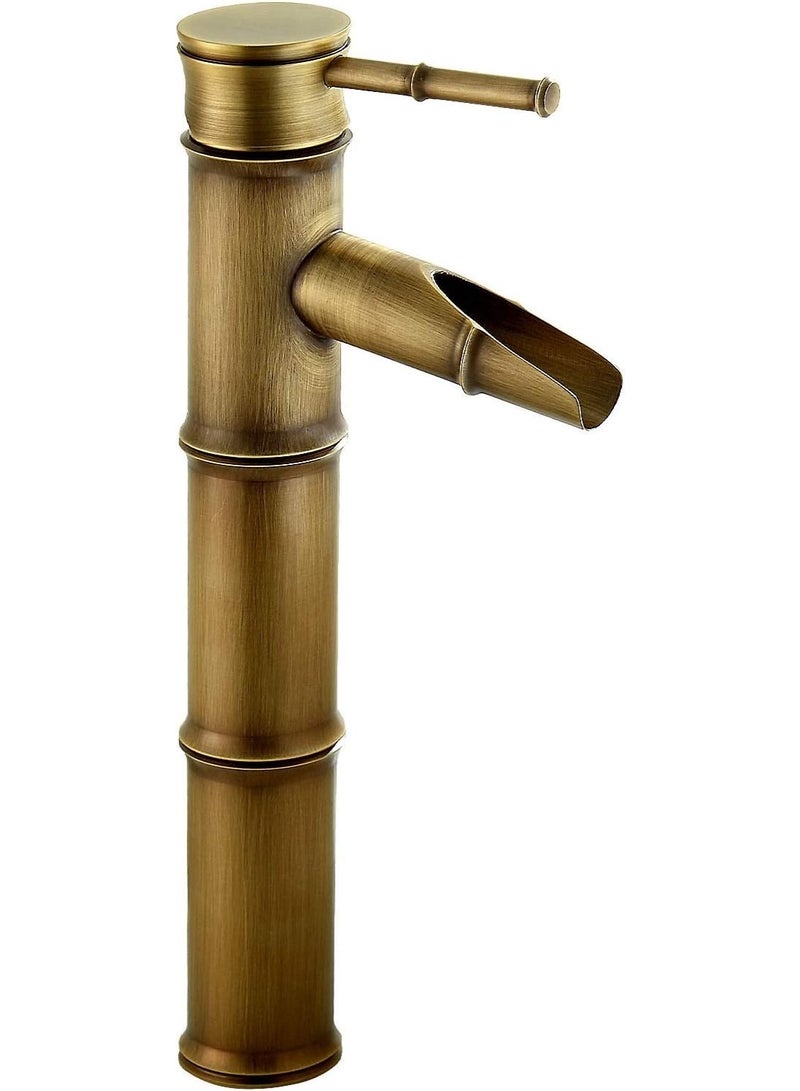 YD Premium Single-Handle Bathroom Faucet with Modern Bamboo-Inspired Design, Durable Build, Easy Installation, High Flow Efficiency, and Sleek Contemporary Style for Vanity Sinks - Image 5